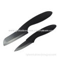 2pcs 3/6" ceramic knife set (black blade)